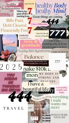 a collage of different types of typogramic typefaces and numbers