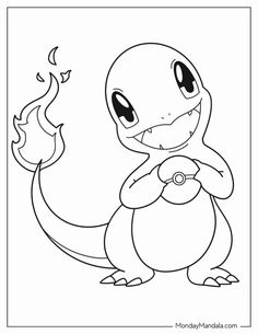 the pokemon coloring page with an image of a cartoon character holding a fire hydrant