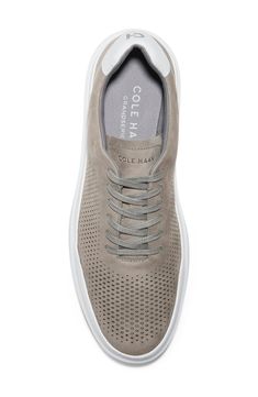 Perforated leather adds smart texture to a stylish sneaker built with GrandFøam cushioning, GrandOS Energy Foam and an Ortholite footbed for superior comfort. Style Name:Cole Haan Grandpro Rally Sneaker (Men). Style Number: 5890111. Gray Perforated Slip-on Sneakers, Gray Slip-on Sneakers With Perforations, Functional Slip-on Sneakers With Perforations, Gray Leather Athleisure Sneakers, Gray Running Sneakers With Perforated Toe Box, Suede Sneakers With Vented Sides And Round Toe, Gray Leather Sneakers With Ortholite Insole, Casual Suede Sneakers With Vented Sides, Comfortable Low-top Sneakers With Vented Sides