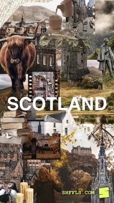 a collage of images with the words scotland