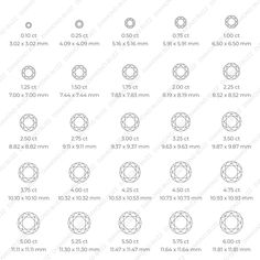 various sizes and shapes of diamond cut outs for cutting out the shape of each diamond