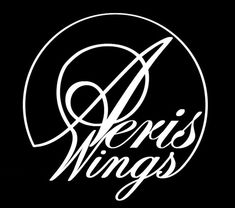 the logo for penn's wings, which has been designed in white on black