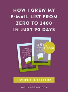 two books with the title how i grew my e - mail list from zero to 240 in just 9 days