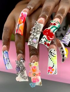 Baddie Items, Colourful Acrylic Nails, Bookings Available, Rich Auntie, Junk Nails, Nail Appointment, Nails Press