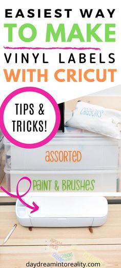 the best way to make vinyl labels with cricut tips and tricks on how to use them