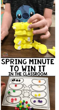 a child is playing with some sort of activity to learn how to spell the word spring