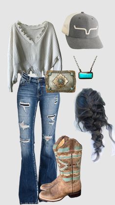 Cute Western Clothes, Country Outfits Women, Cute Cowgirl Outfits, Western Clothes, Latina Fashion Outfits