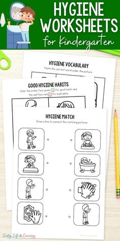 the hygiene worksheet for children to learn how to use hydrogens and water