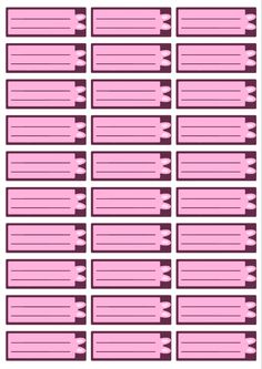 a pink and purple printable planner with pencils on it, in the shape of a