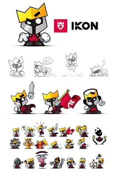 an image of some cartoon characters with different poses and expressions for each character in the video game