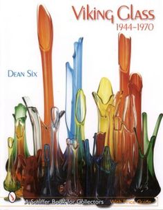 an image of a book cover with many different colored glass items in it and the title viking glass, 1934 - 1970