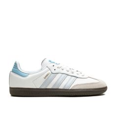 *** These Are Sold Out Everywhere *** Samba Og "White" Sneakers First Released In 1950, Adidas' Samba Sneakers Were Designed To Provide Footballers With Grip And Stability. This Iteration Is Crafted From White Leather With Light-Blue Signature Serrated 3-Stripes To The Sidewall. They’re Grounded Atop The Traditional Gum Rubber Outsole. Size 7 In Women ( 6 In Men ) Comes In Original Box. Never Worn Adidas Samba Light Blue, Light Blue Sambas, Sambas Women, Adidas Samba Blue, Blue Sambas, Blue Samba, Shoe Rotation