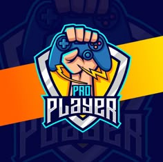 the logo for a video game team with a hand holding a controller in it's fist