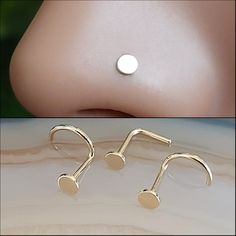 Nose Ring Stud Gold, Cartilage Earring