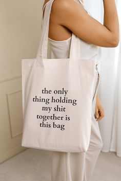 Rectangular Bags With Letter Print, Daily Letter Print Rectangular Bag, Funny Gift Quotes, Trendy Svg, Bag Quotes, Quote Svg, Bags Tote, Bag Design, Book Bag