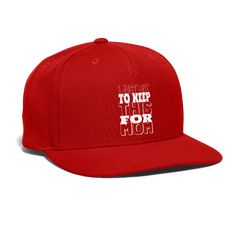 BIZARREFASHIONS | i just love to keep this for mom - Snap-back Baseball Cap Love Birthday