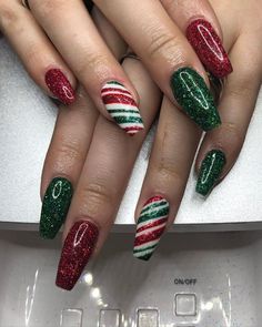 Candy Cane Nails