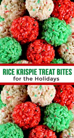 rice krispie treat bites for the holidays