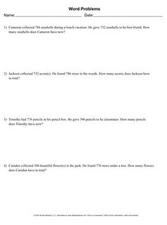 the word problems worksheet