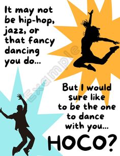 a poster with an image of a woman jumping in the air and saying it may not be hip hop, jazz or that fancy dancing you do