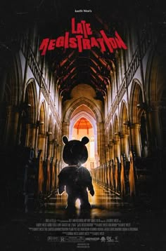 a movie poster for the film la redistraton with an image of a teddy bear