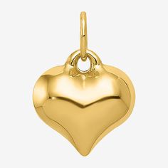 Features: Quick ShipShape: HeartMetal Color: YellowPendant Length: 15mmPendant Width: 11mmCare: Wipe CleanMetal: 14k GoldPendant & Charms Type: PendantsCountry of Origin: Imported Elegant Heart Charms For Mother's Day, Elegant Yellow Gold Heart Pendant Charms, Elegant Yellow Gold Charms For Valentine's Day, 14k Gold Charms For Anniversary On Valentine's Day, Heart-shaped Charms For Wedding And Valentine's Day, Heart-shaped Wedding Charms For Valentine's Day, Valentine's Day Yellow Gold Charms, Valentine's Day Yellow Gold Pendant Charms, Elegant Valentine's Day Heart Charm