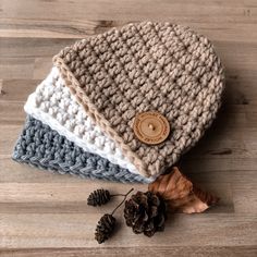 A soft hand-crocheted newborn baby beanie in a beautiful beige color with wooden button, which is suitable for both boys and girls. It is a perfect Basic Beanie with something extra and therefore ideal to give as a (baby shower)gift.  The Basic Beanie is available in different colors. View them all in the shop.  The beanie is made of fine quality yarn and 25% wool, nice and warm for the baby! Composition: 50% polyamide 25% wool 25% acrylic Preferably a hand wash only up to 30 * C / 86 * F. Flat Cozy Beige Crochet Beanie Hat, Cozy Warm Beige Crochet Hat, Handmade Beige Crochet Beanie, Warm Beige Yarn Crochet Hat, Crochet Bonnet, Crochet Baby Beanie, Crochet Baby Cardigan, Baby Beanies, Newborn Crochet