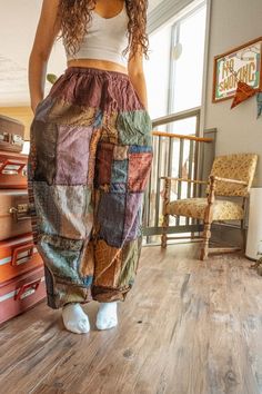 Thai Hippie Patchwork Cotton Joggers, Patchwork Drawstring Clothing, Unique Pants, Boho Design, Free Spirit Style, Men's Women's Hippie Pant - Etsy Look 80s, Wooden Beds, Hippie Pants