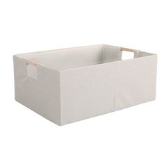 PRICES MAY VARY. These open storage baskets are made of premium fabric, non-woven interior lining and 2.5mm dense cardboard, wear-resistant, durable and sturdy for long-term uses. 3 sizes available: 13.4” x 9.1” x 5.1” (small)/ 15” x 10.6” x 5.9”(medium)/ 16.5” x 12.2” x 6.7”(large). Ideal organization solutions for storing clothes, towels, magazines, snacks or pet products and more. Reinforced wooden handles make the storage boxes easy to slide in/out on shelves, and easy to lift or move. NOT w Laundry Organizer, Organizer Clothes, Shelf Baskets, Linen Baskets, Home Laundry, Fabric Storage Boxes, Solid Beige, Storing Clothes, Fabric Storage Bins