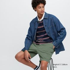 Chino Shorts (7") Casual Workwear Shorts With Pockets, Casual Shorts With Flap Pockets, Casual Unstructured Bottoms With Welt Pockets, Casual Unstructured Pants For Workwear, Casual Cotton Shorts With Flap Pockets, Casual Workwear Shorts With Welt Pockets, Casual Uniqlo Outerwear With Pockets, Casual Shorts With Welt Pockets For Work, Casual Uniqlo Pants With Pockets