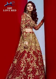 Heavy embroidery bridal lehenga choli Indian Pakistani wedding | Etsy Kiran Bedi, Red Wedding Lehenga, Pakistani Brides, Choli Dress, Wedding Red, Indian Party Wear, Red Lehenga