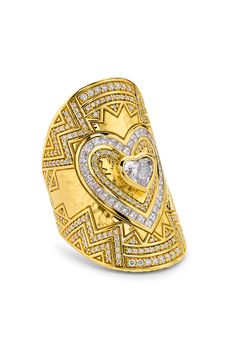 Heart Diamond Wrap Ring JEWELRYFINE JEWELRING BUDDHA MAMA Luxury Yellow Gold Diamond Ring For Valentine's Day, Luxury Gold Diamond Ring For Valentine's Day, Gold Diamond Cut Heart Ring, Luxury Gold Ring For Valentine's Day, Luxury Gold Rings For Valentine's Day, Diamond Wrap Ring, Heart Diamond, Wrap Ring, Discount Jewelry