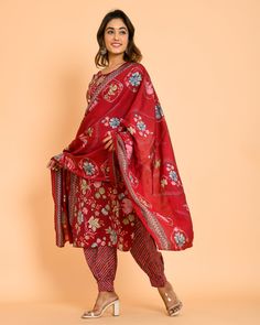 About: Introducing our sophisticated and elegant Magical Maroon Color Digital Printed Muslin Cotton Kurta & Afghani Pant with a Dupatta for Women. Made with high-quality materials, this set features a unique digital print that adds a touch of magic to your wardrobe. Perfect for any occasion, its comfortable fit and stylish design will make you stand out in the crowd. Upgrade your style game with this must-have set. Chest Size: Medium: 38 Inches Large: 40 Inches X-Large: 42 Inches XX-Large: 44 In Traditional Wedding Pant Set With Printed Motifs, Traditional Pant Set With Printed Motifs For Wedding, Red Chanderi Sets With Floral Print, Red Kalamkari Print Sets For Eid, Red Straight Kurta Set With Kalamkari Print, Traditional Fitted Pants With Printed Motifs, Festive Ankle-length Cotton Dupatta, Fitted Traditional Pants With Printed Motifs, Traditional Floral Print Festive Pants