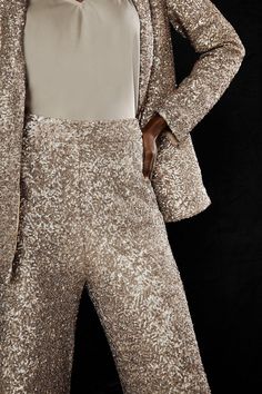 Style: Straight Leg TrousersFabric: SequinLength: Regular Party Style, Holiday Fashion, Party Fashion, Fashion Face, Occasion Wear, Sequin, Champagne, Straight Leg, Wide Leg