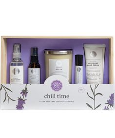 Chill Time | Upstate (SC) Gift & Gift Basket Delivery | Expressions Unlimited Sleep Mist, Lavender Hand Cream, Memorial Lanterns, Chill Time, Gourmet Gift Baskets, Flower Bar, Gift Of Time, Feel Beautiful, Aromatherapy Candles