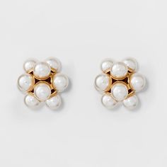 Simulated Pearl Stud Earrings - A New Day™ Gold : Target Black Hills Gold Jewelry, Clean Gold Jewelry, Silicone Wedding Rings, Black Hills Gold, Stunning Earrings, Stud Earrings Set, Pearl Stud Earrings, Pearl Studs, Gold Pearl