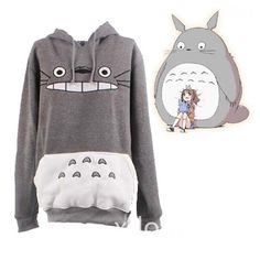 Totoro hoodie lol Totoro Cosplay, Hooded Sweater Coat, Estilo Harajuku, Hoodies Pullover, Cat Hoodie, Cute Sweatshirts, Long Sleeves Coats