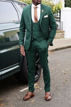 This is a Classic Fit Emerald Green 3 Piece Suit by EyesofFashions from high quality fabric and imported materials. Our products are handcrafted by experienced tailors who make sure the that the stitching is precise, lining is proper and the overall product is sturdy enough to not go out of shape for more than a few years. Also all our products have extra margins in their length, sleeves, sides so it's easily alterable if your size changes after some time. *This is a 3 piece set of a jacket, wai Green Tuxedo With Suit Collar For Wedding, Green Tuxedo Suit For Wedding, Green Double Breasted Tuxedo Suit For Wedding, Green Double Breasted Notch Lapel Suit For Groom, Fitted Green Three-piece Suit For Groom, Green Fitted Three-piece Suit For Groom, Fitted Green Three-piece Suit For Grooms, Green Tuxedo Style Three-piece Suit For Wedding, Fitted Green Tuxedo For Wedding