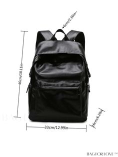 BagForLove - Stylish and Functional Zipper Backpack for Women, Rookies & Professionals Product Description Color Black Strap Type Adjustable Coating 100% Polyurethane Composition 100% Polyurethane Bag Size Medium Pattern Type Plain Closure Type Zipper Style Unisex Type Classic Backpack Material PU Size Chart INCH CM Handle Height Strap Length Bag Height Bag Width Bag Length 2.4 inch 31.5 inch 18.1 inch 6.3 inch 13 inch Handle Height Strap Length Bag Height Bag Width Bag Length 6 cm 80 cm 46 cm 1 Black Waterproof Backpack For Students, Urban Waterproof Bags For School, Black Leather Backpack For School With Zipper Closure, Urban Waterproof School Bag, Black Student Backpack With Zipper Pocket, Casual Leather Backpack With Zipper Closure, Black Leather Softback Backpack With Zipper, Casual Black Leather Softback Backpack, Urban School Bags With Zipper Closure