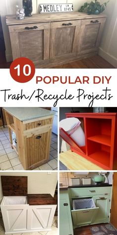 the top ten popular diy trash / recycle projects for homeowners