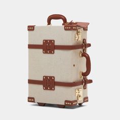 The Editor Brown Carryon | Vintage Linen Carry On Luxury Suitcases – Steamline Luggage Luxury Suitcase, Steamline Luggage, Best Suitcases, Luxury Luggage, Designer Luggage, Leather Suitcase, Vintage Suitcases, Luggage Case, Best Carry On Luggage