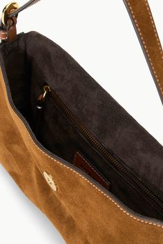 The Harlow Bag is our newest shoulder bag, featuring our signature Moon buckle hardware. This style features a center front Moon buckle, and has a snap closure and interior pocket. Bra Alternatives, Fall Bags, Swim Brands, Scarf Sale, Beautiful Gift Wrapping, Chic Bags, Denim Shoes, Tan Suede, Sneaker Heels