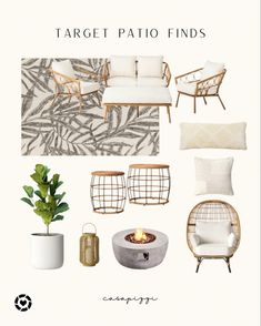 the target patio finds are all white and gold