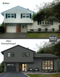 before and after pictures of a house