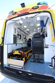 the inside of a vehicle with its doors open