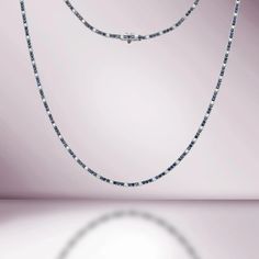 Beautiful Diamond Tennis Necklace. A staple in your jewelry collection. Handmade in New York City of polished 14k white gold. This tennis necklace showcases a delicate 4 prongs in line chain embellished with dozens of shimmering white natural earth mine diamonds ( NO Lab Made) and Pink Sapphires. Quality to us is impor Luxury Blue Diamond Cut Necklace, Blue Diamond Necklace With Single Cut Diamonds, Classic Blue Diamond Necklace With Diamond Cut, Classic Blue Diamond Cut Diamond Necklace, Classic Blue Diamond Cut Necklace, Classic Blue Diamond Necklace With Accents, Sapphire Diamond Cut Necklace, Blue Sapphire Diamond Necklace, Sapphire Tennis Necklace