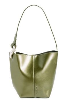 An oversized brushed-finish curb-chain link anchors one end of the shoulder strap of this leather bucket bag with plenty of room for the daily essentials. Magnetic-snap closure Shoulder strap Leather Made in Italy Designer Handbags Trendy Bucket Bag With Metal Hardware, Trendy Bucket Bag Tote With Metal Hardware, Trendy Tote Bucket Bag With Metal Hardware, Chic Rectangular Bucket Bag With Silver-tone Hardware, Trendy Shoulder Bag With Palladium Hardware For Shopping, Modern Office Bucket Bag With Palladium Hardware, Modern Rectangular Bucket Bag With Silver-tone Hardware, Bucket Shoulder Bag With Metal Hardware, Modern Bucket Bags With Gold-tone Hardware