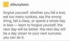 a text message that reads,'allbusses for you yourself whether you fail to eat too many cookies, say the wrong thing