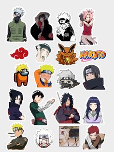 the many avatars of naruto stickers