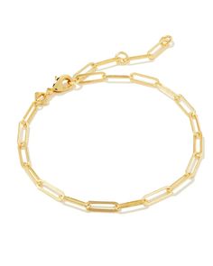 Build your bracelet stack with the Courtney Paperclip Bracelet in Gold. Linking trend-setting energy with chic style, this must-have is a simple yet unforgettable way to elevate your look. Pair it with your favorite bangle or wear it alone to unlock effortless glamour. Kendra Scott Gold Bracelet, Preppy Things, Paperclip Bracelet, Kendra Scott Bracelet, Recruitment Outfits, Paperclip Necklace, Gold Statement Earrings, 2024 Christmas, Gold Bracelets